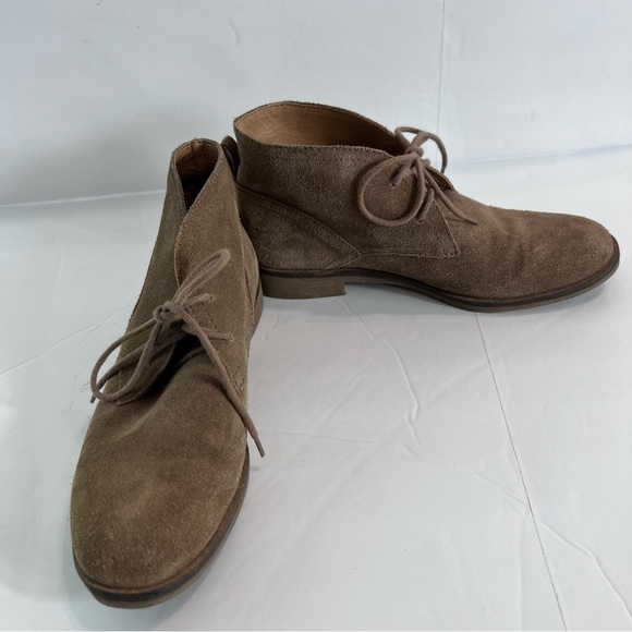 LUCKY Brand Garboh Tan Fall Desert Suede Leather Lace Up Chukka Ankle Bootie 8.5 - Picture 4 of 13